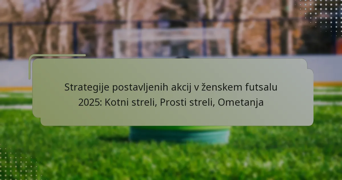 Strategije postavljenih akcij v ženskem futsalu 2025: Kotni streli, Prosti streli, Ometanja